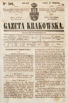 Gazeta Krakowska. 1843, nr 216