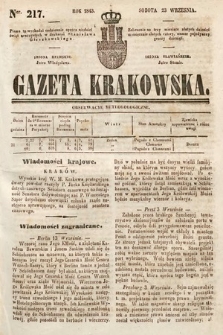 Gazeta Krakowska. 1843, nr 217