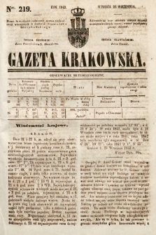 Gazeta Krakowska. 1843, nr 219