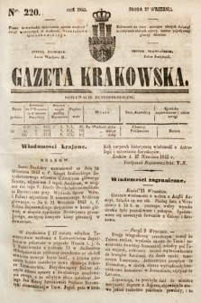 Gazeta Krakowska. 1843, nr 220