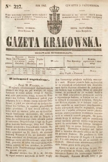 Gazeta Krakowska. 1843, nr 227