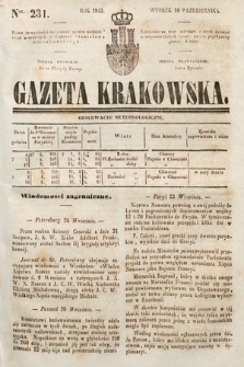 Gazeta Krakowska. 1843, nr 231