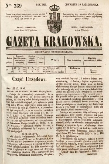 Gazeta Krakowska. 1843, nr 239