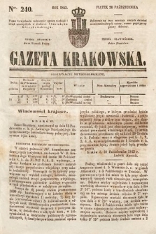 Gazeta Krakowska. 1843, nr 240