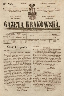 Gazeta Krakowska. 1843, nr 285