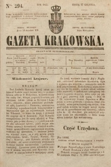 Gazeta Krakowska. 1843, nr 294
