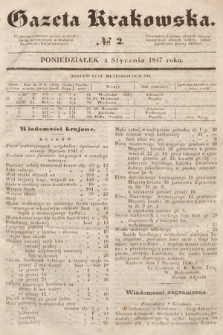 Gazeta Krakowska. 1847, nr 2