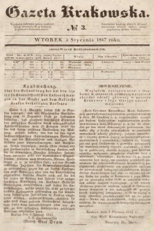 Gazeta Krakowska. 1847, nr 3