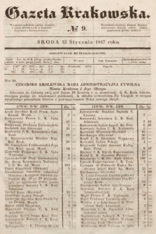 Gazeta Krakowska. 1847, nr 9