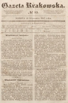 Gazeta Krakowska. 1847, nr 12