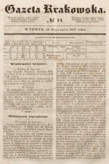 Gazeta Krakowska. 1847, nr 14