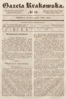 Gazeta Krakowska. 1847, nr 15