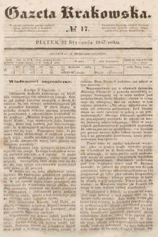 Gazeta Krakowska. 1847, nr 17