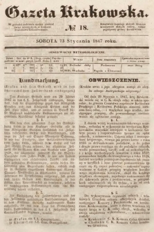 Gazeta Krakowska. 1847, nr 18