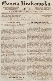 Gazeta Krakowska. 1847, nr 19
