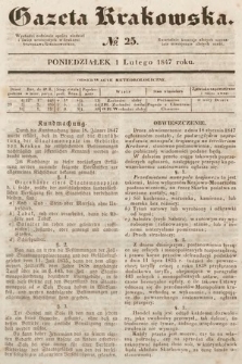 Gazeta Krakowska. 1847, nr 25