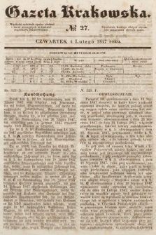 Gazeta Krakowska. 1847, nr 27