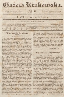 Gazeta Krakowska. 1847, nr 28