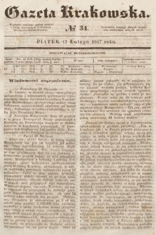 Gazeta Krakowska. 1847, nr 34