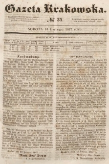 Gazeta Krakowska. 1847, nr 35