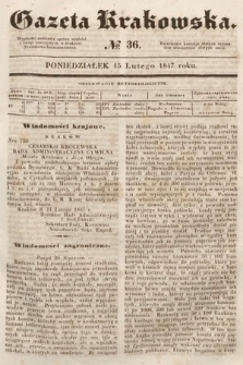 Gazeta Krakowska. 1847, nr 36