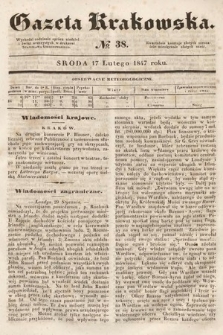 Gazeta Krakowska. 1847, nr 38