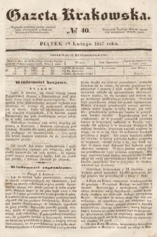 Gazeta Krakowska. 1847, nr 40