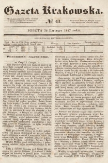 Gazeta Krakowska. 1847, nr 41