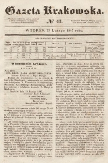 Gazeta Krakowska. 1847, nr 43