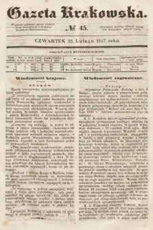 Gazeta Krakowska. 1847, nr 45