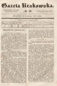 Gazeta Krakowska. 1847, nr 46