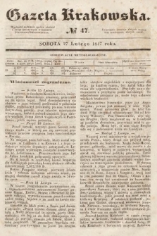 Gazeta Krakowska. 1847, nr 47
