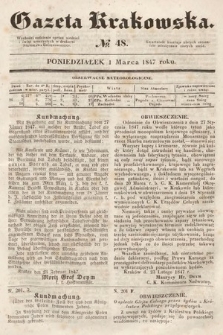 Gazeta Krakowska. 1847, nr 48