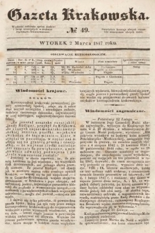 Gazeta Krakowska. 1847, nr 49