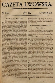 Gazeta Lwowska. 1816, nr 10