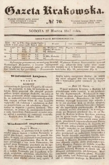 Gazeta Krakowska. 1847, nr 70