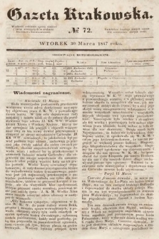 Gazeta Krakowska. 1847, nr 72