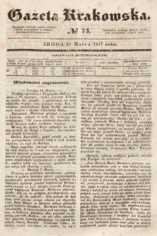 Gazeta Krakowska. 1847, nr 73