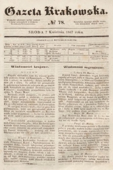 Gazeta Krakowska. 1847, nr 78