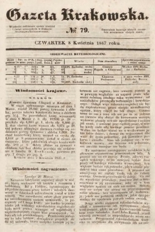 Gazeta Krakowska. 1847, nr 79