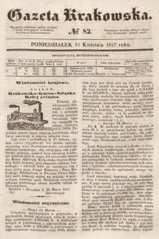 Gazeta Krakowska. 1847, nr 82