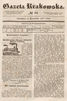 Gazeta Krakowska. 1847, nr 84