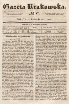 Gazeta Krakowska. 1847, nr 87