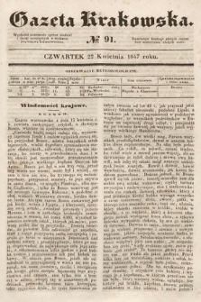 Gazeta Krakowska. 1847, nr 91