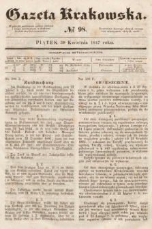 Gazeta Krakowska. 1847, nr 98