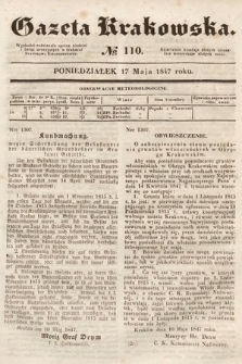 Gazeta Krakowska. 1847, nr 110