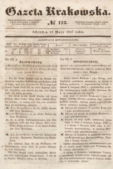 Gazeta Krakowska. 1847, nr 112