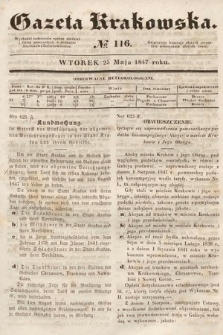 Gazeta Krakowska. 1847, nr 116