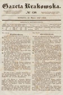 Gazeta Krakowska. 1847, nr 120