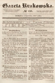 Gazeta Krakowska. 1847, nr 125
